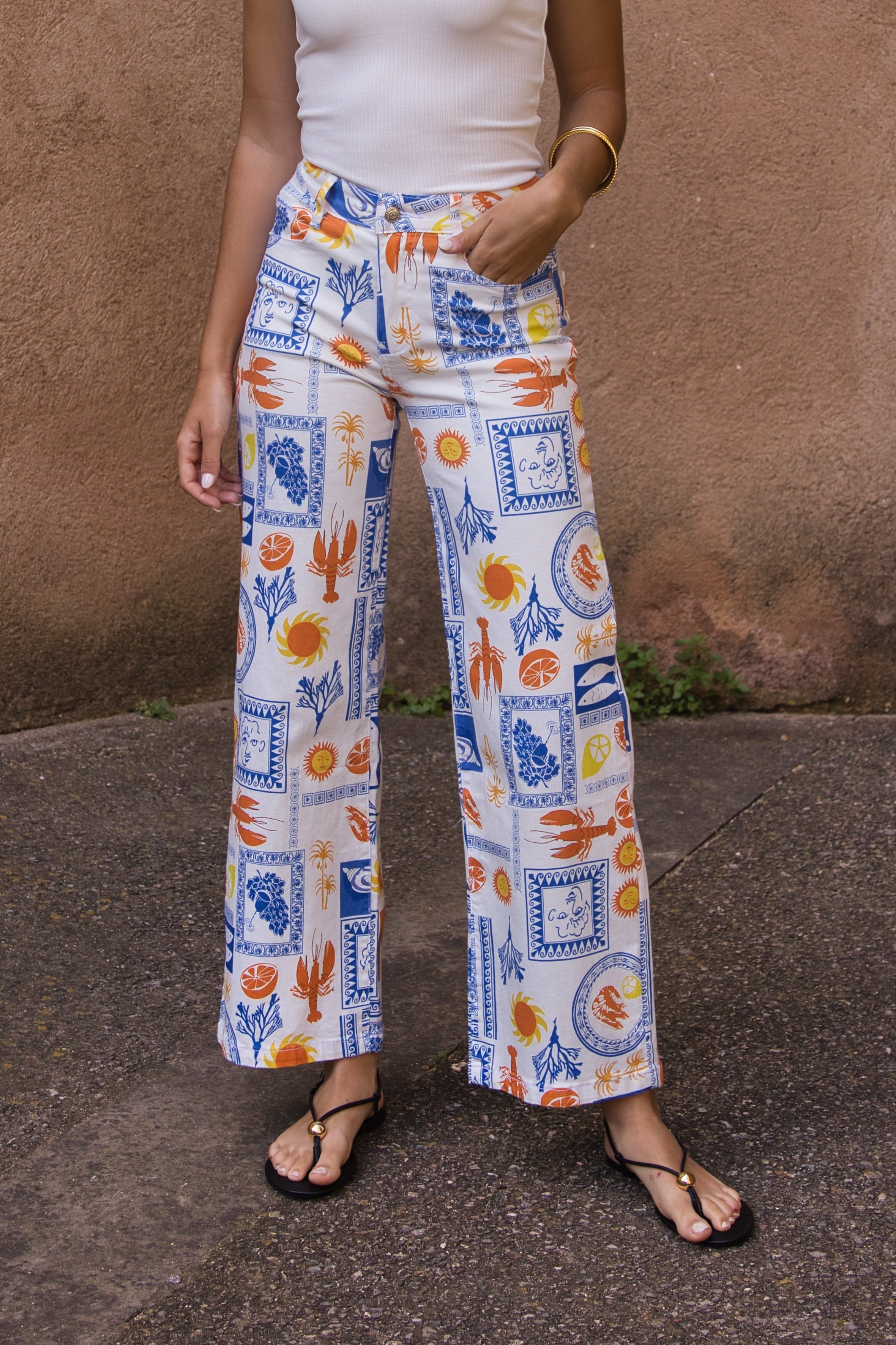 Pantalón Denim Langosta Mediterránea