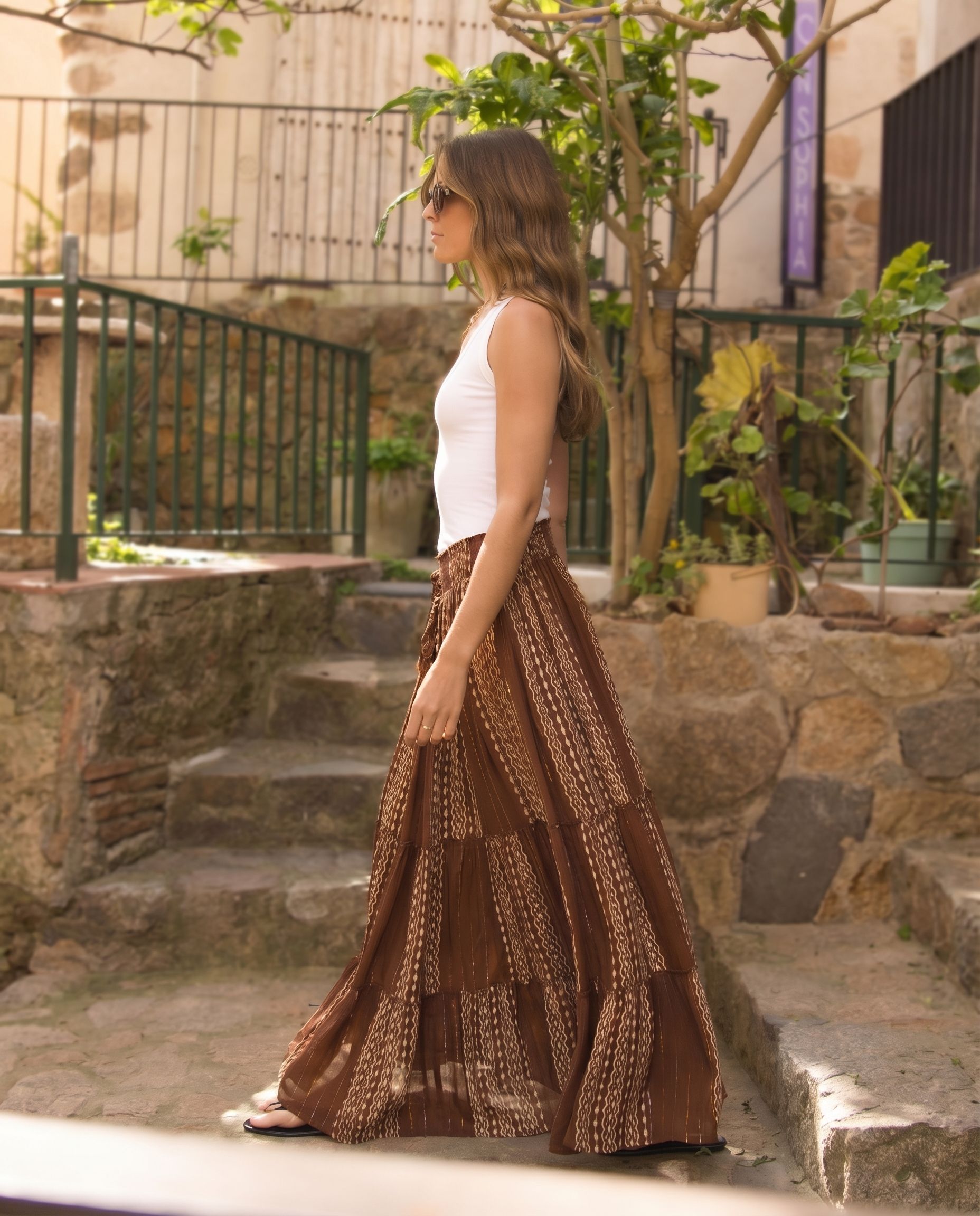Falda Boho Ikat