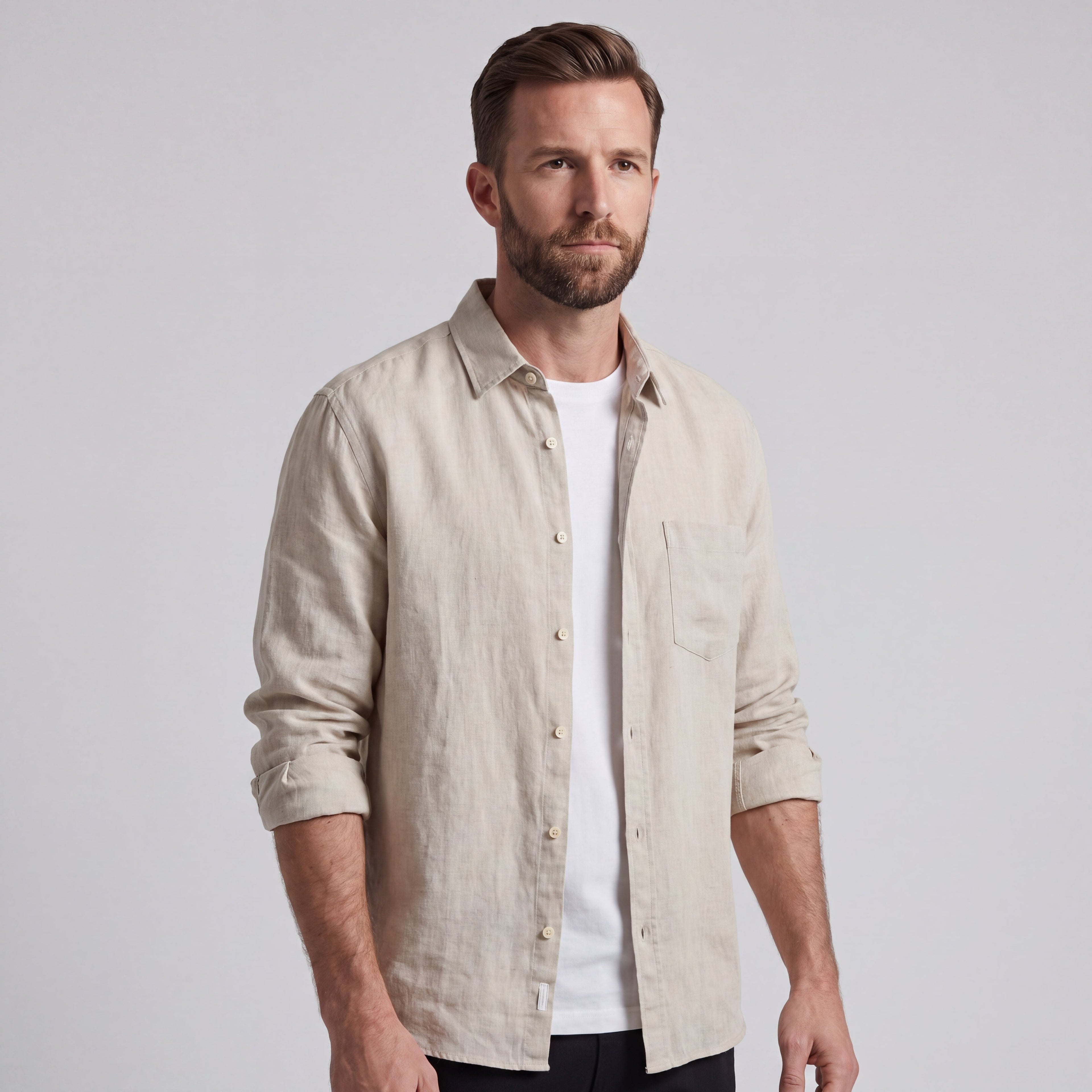 LORENZO | camicia di cotone e lino