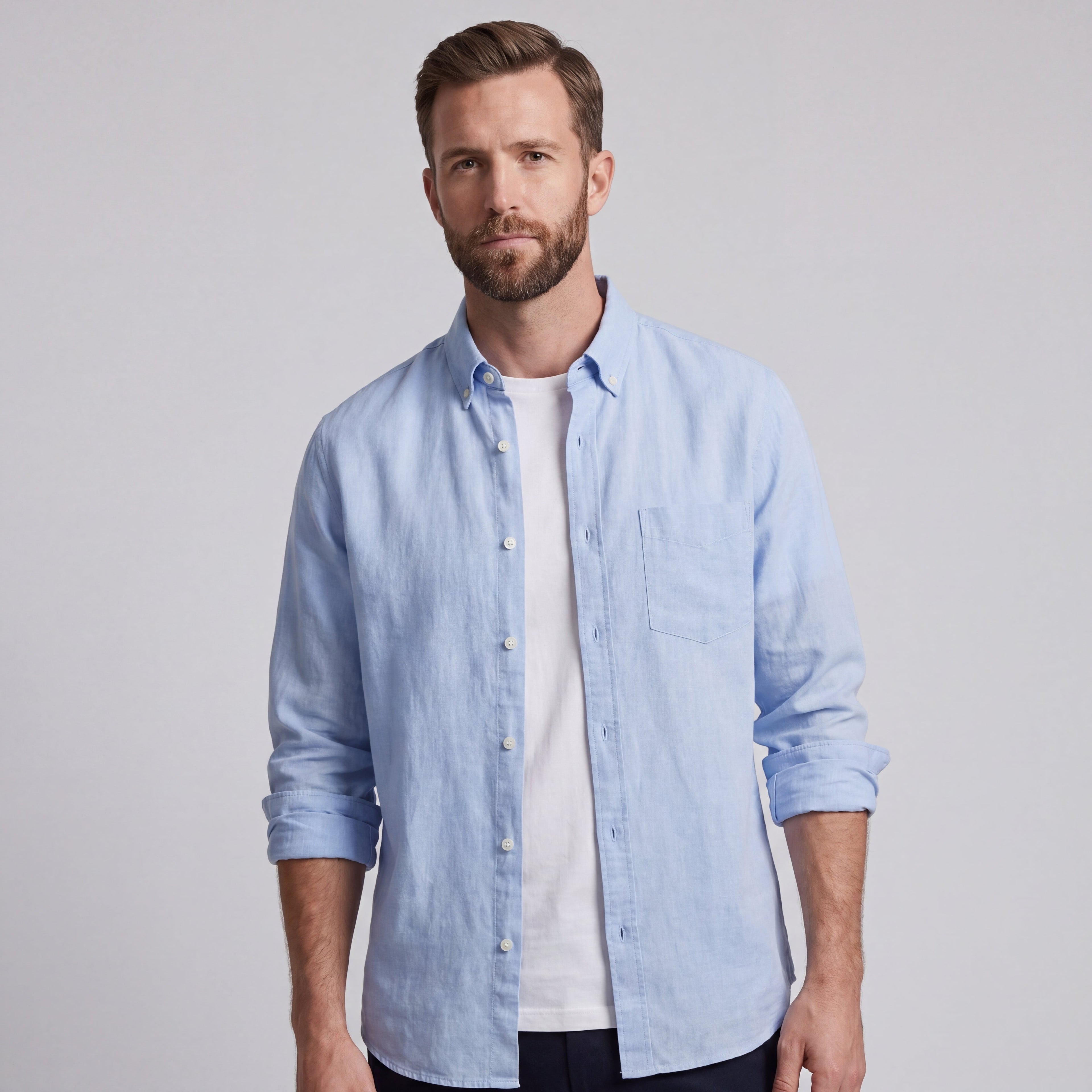 LORENZO | camicia di cotone e lino