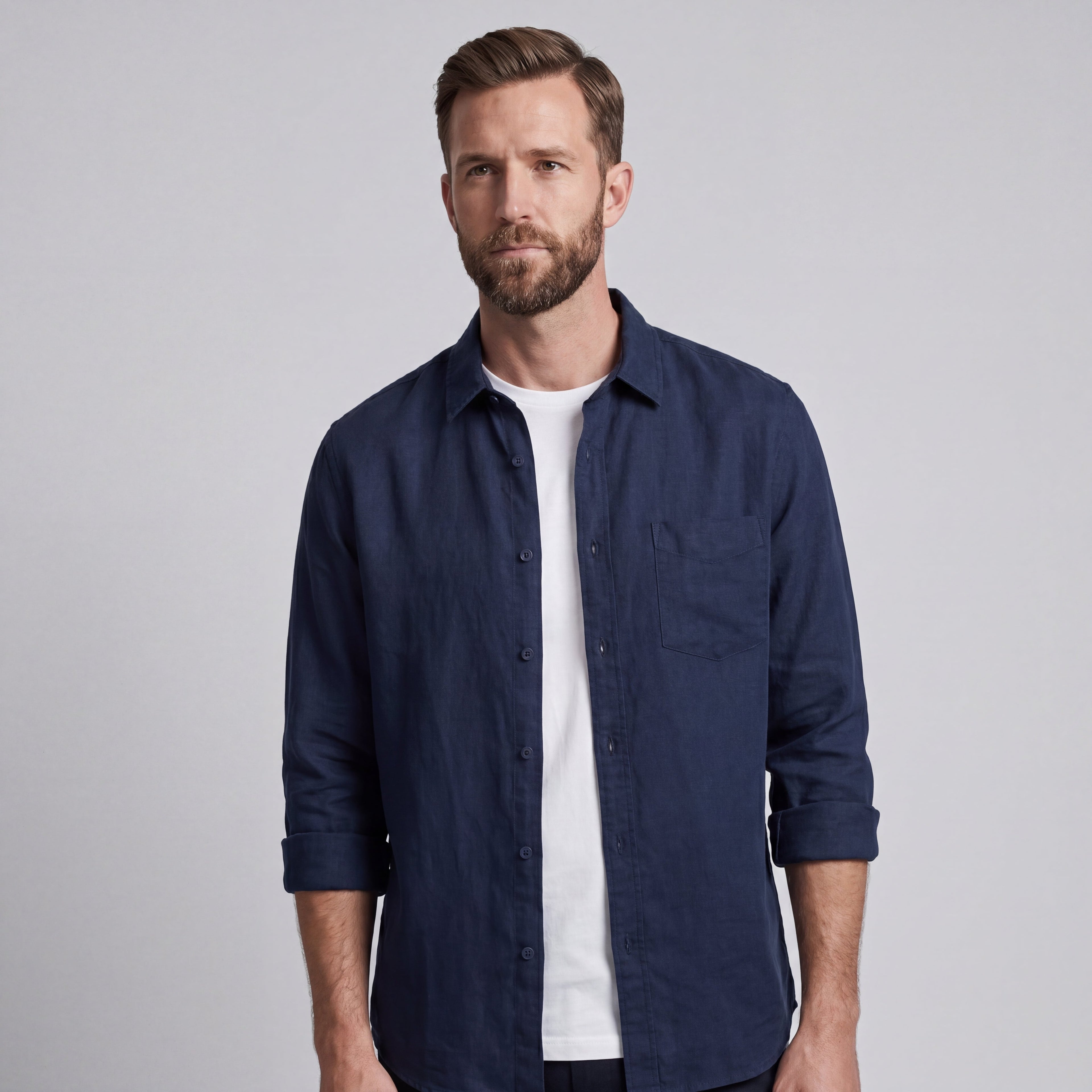 LORENZO | camicia di cotone e lino