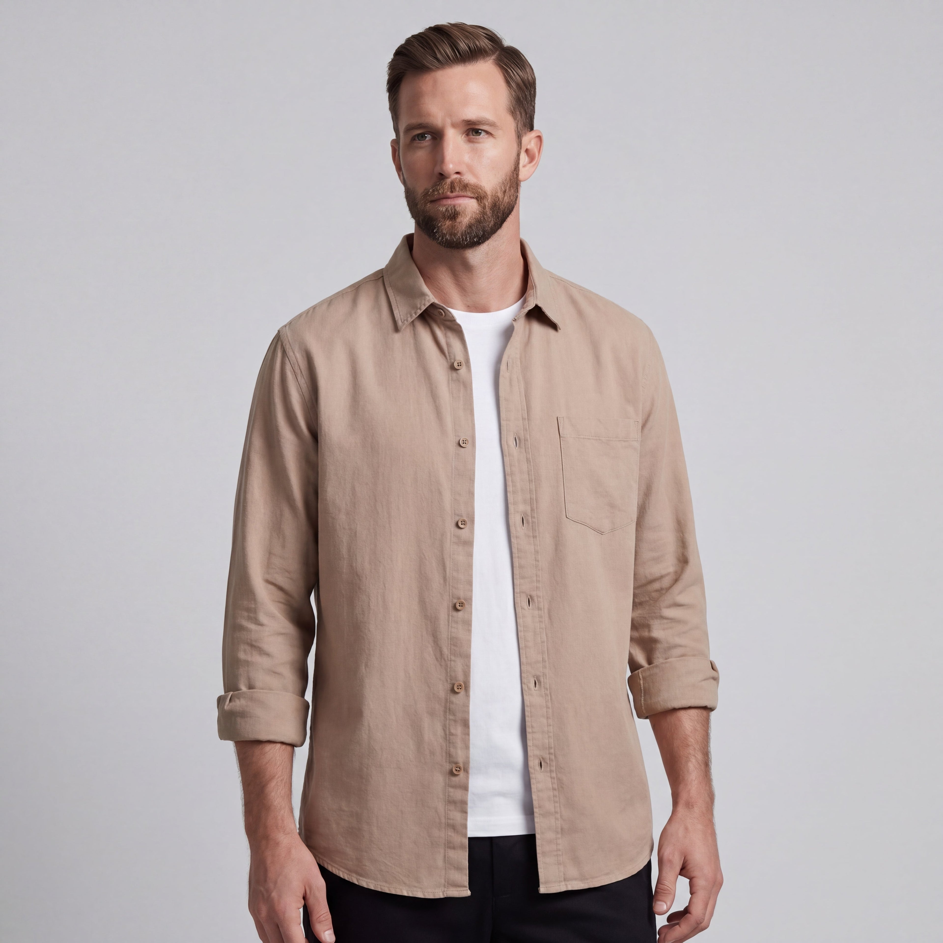 LORENZO | camicia di cotone e lino