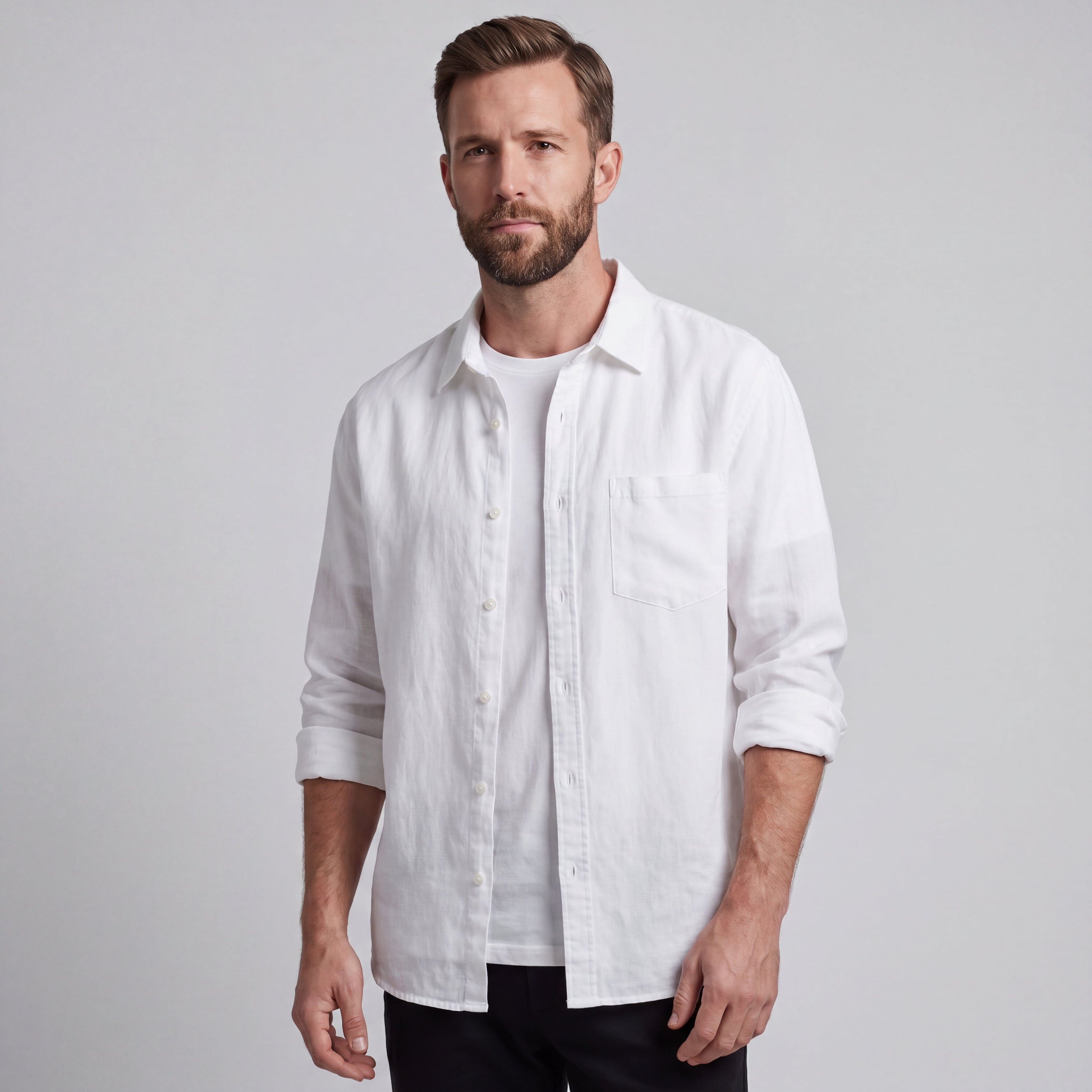 LORENZO | camicia di cotone e lino