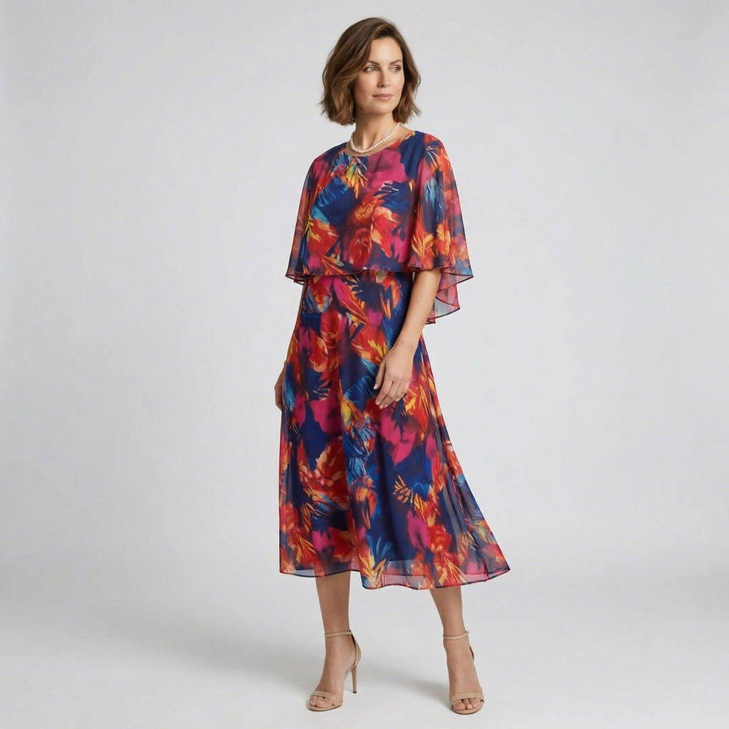 BÁRBARA | VESTIDO CÓMODO DE GASA TALLA GRANDE