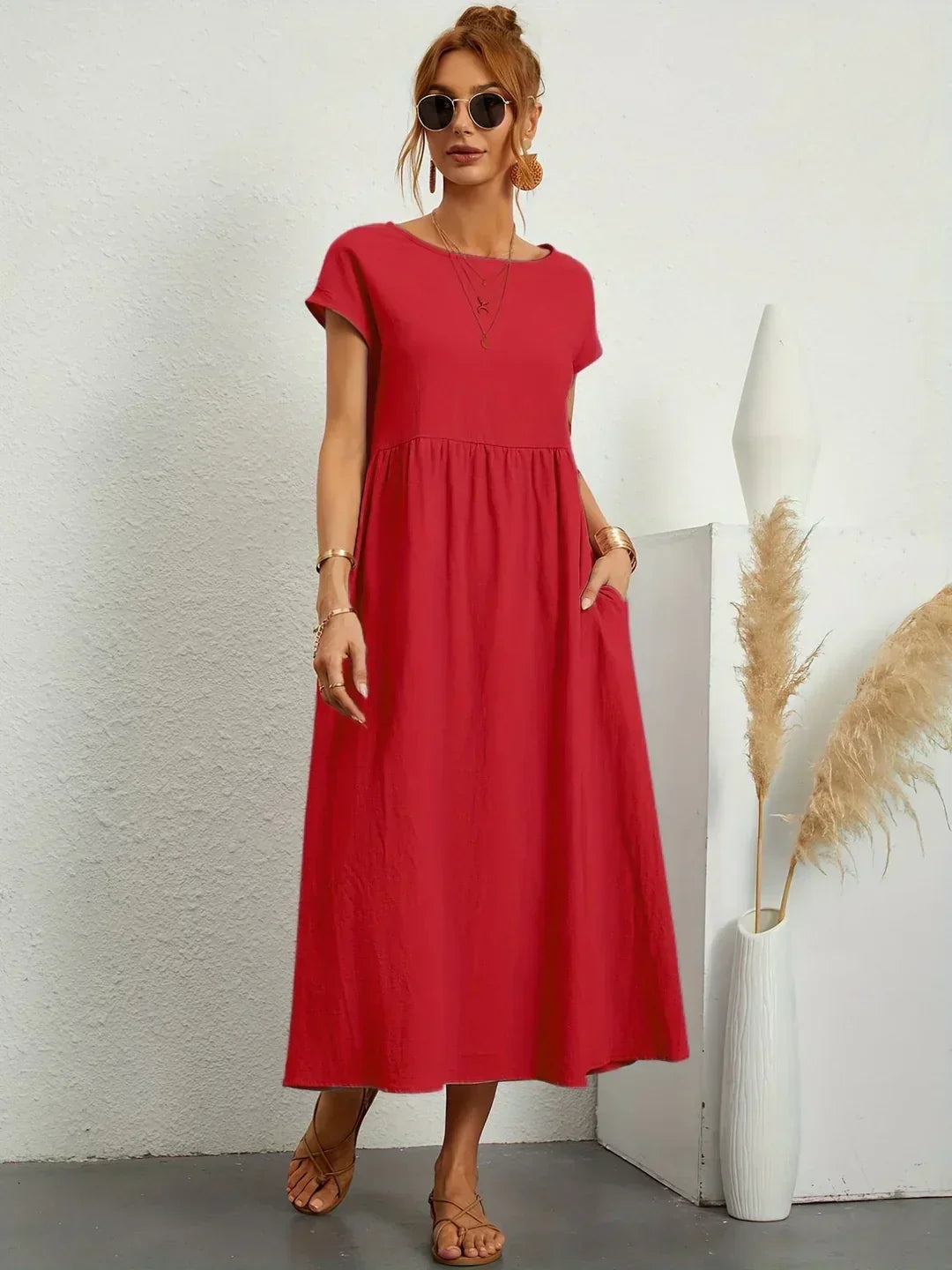 GABRIELA™ | VESTIDO MIDI FLUIDO DE ELEGANCIA ATEMPORAL
