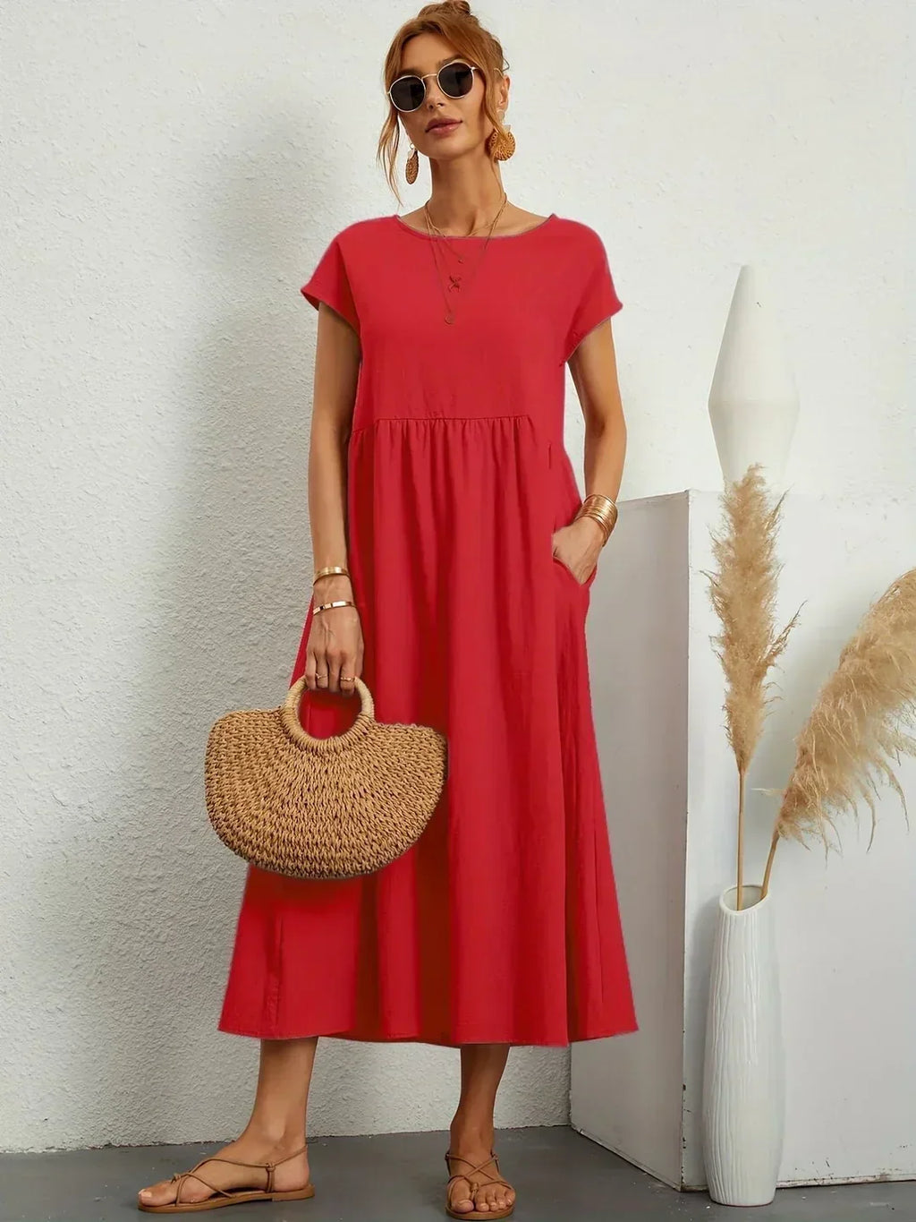 GABRIELA™ | VESTIDO MIDI FLUIDO DE ELEGANCIA ATEMPORAL