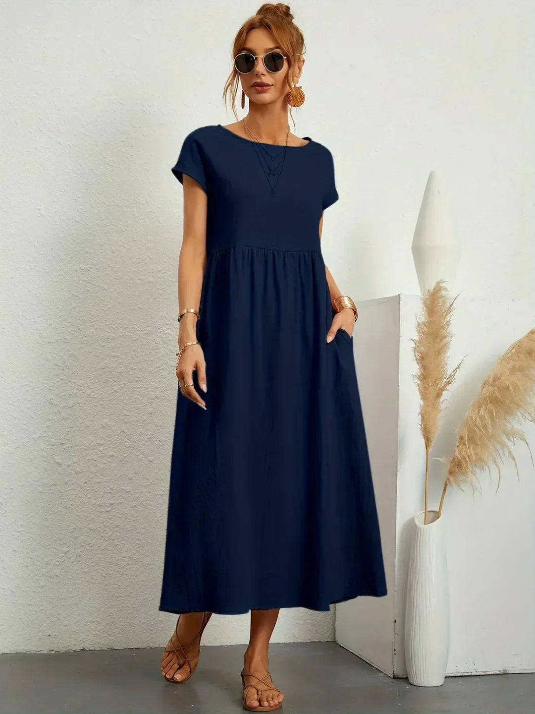 GABRIELA™ | VESTIDO MIDI FLUIDO DE ELEGANCIA ATEMPORAL
