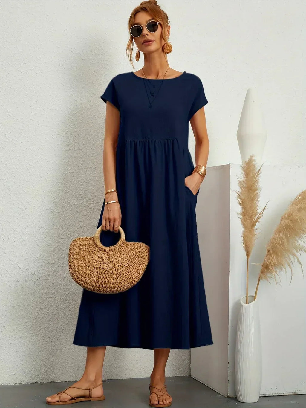 GABRIELA™ | VESTIDO MIDI FLUIDO DE ELEGANCIA ATEMPORAL