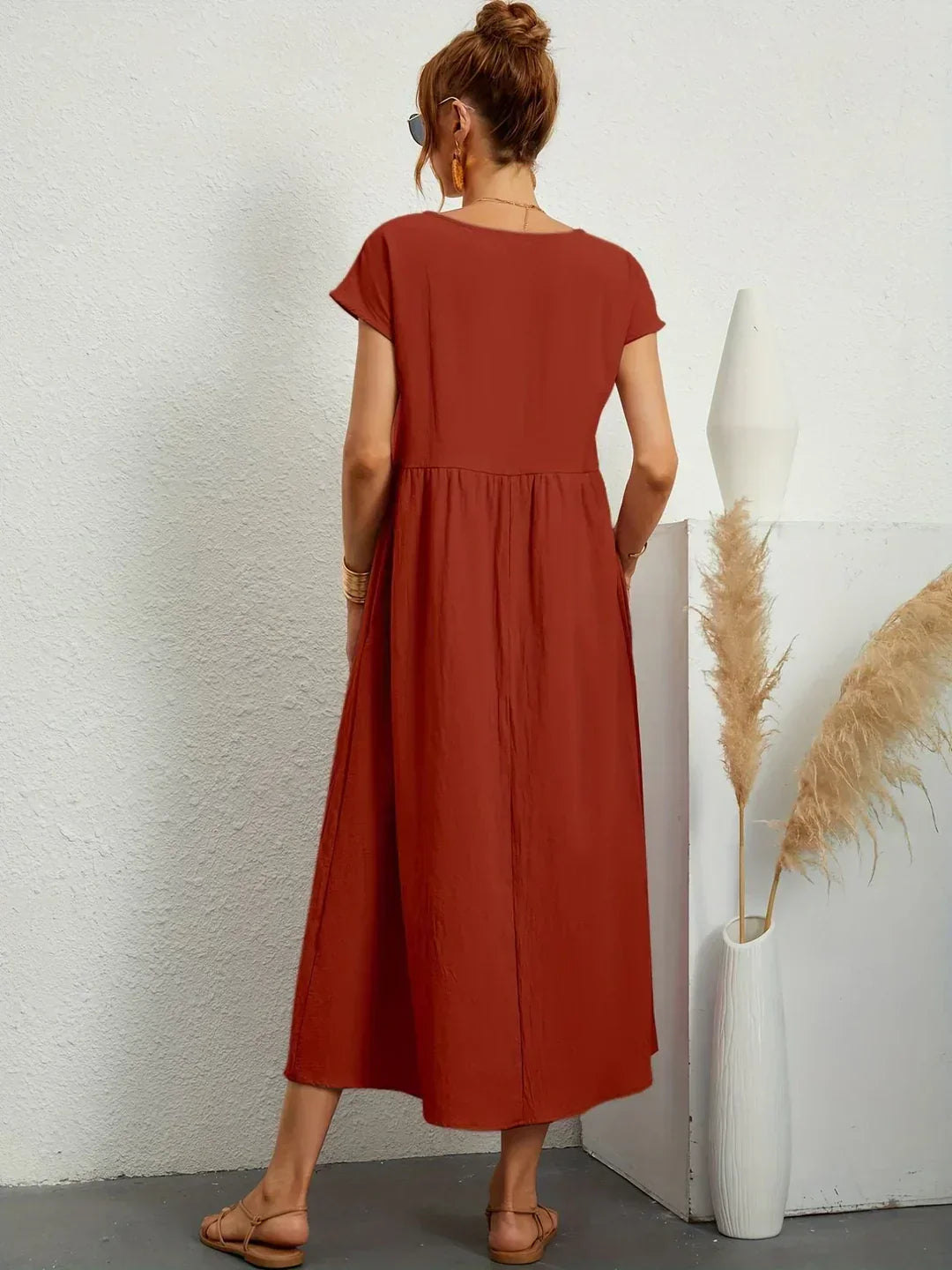 GABRIELA™ | VESTIDO MIDI FLUIDO DE ELEGANCIA ATEMPORAL