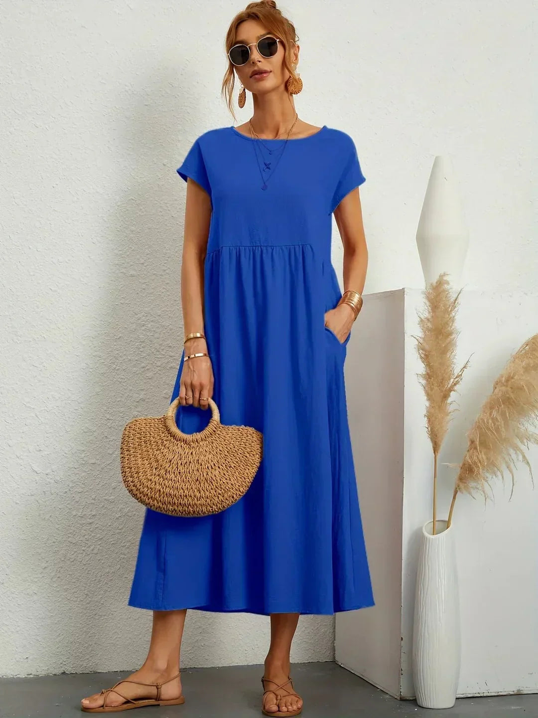 GABRIELA™ | VESTIDO MIDI FLUIDO DE ELEGANCIA ATEMPORAL