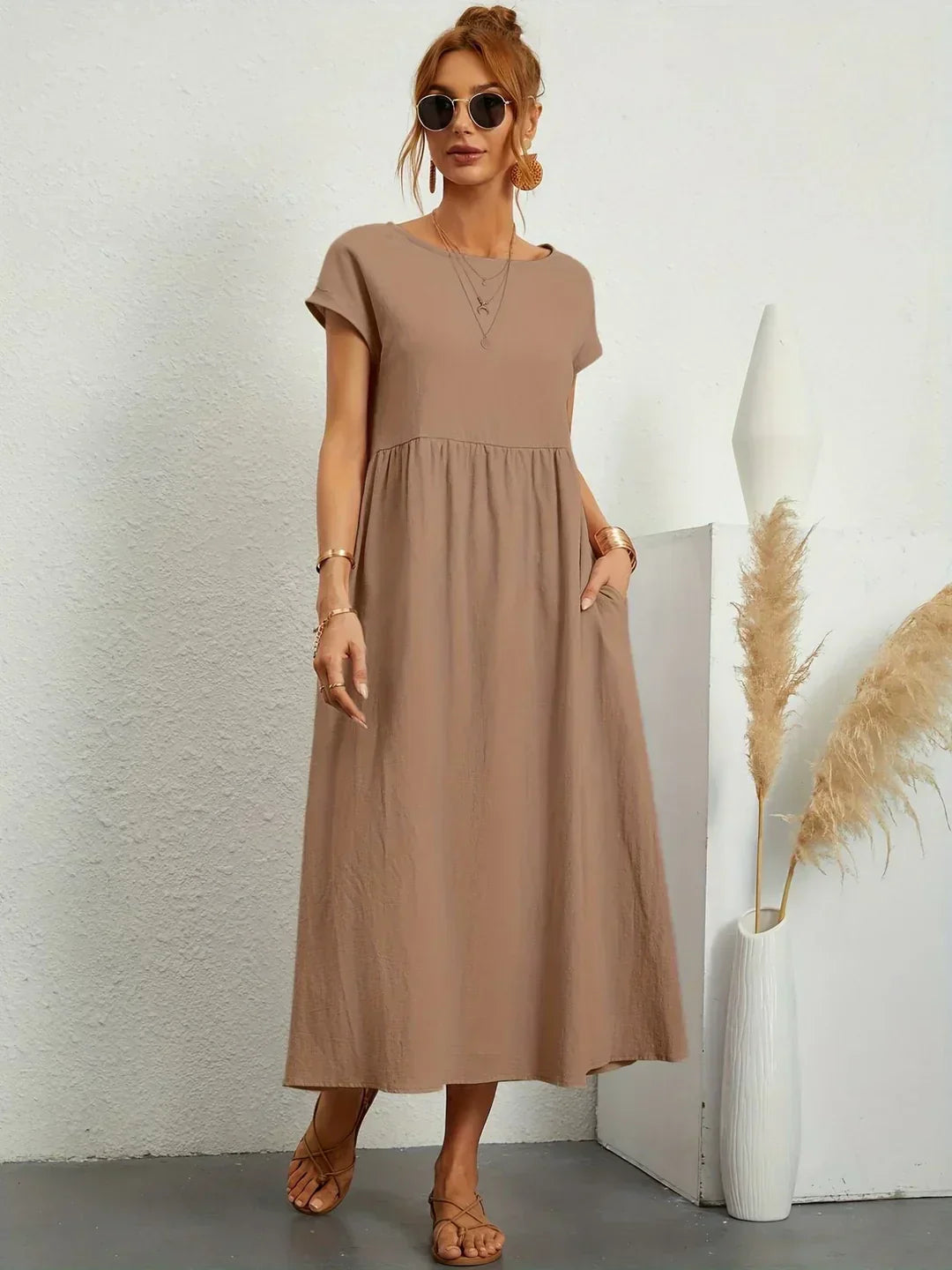 GABRIELA™ | VESTIDO MIDI FLUIDO DE ELEGANCIA ATEMPORAL