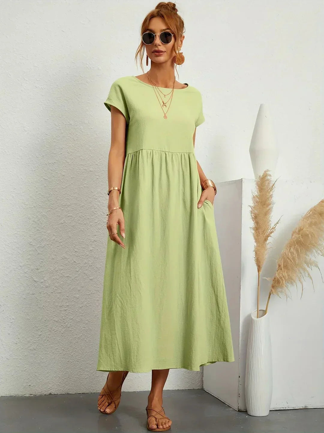 GABRIELA™ | VESTIDO MIDI FLUIDO DE ELEGANCIA ATEMPORAL