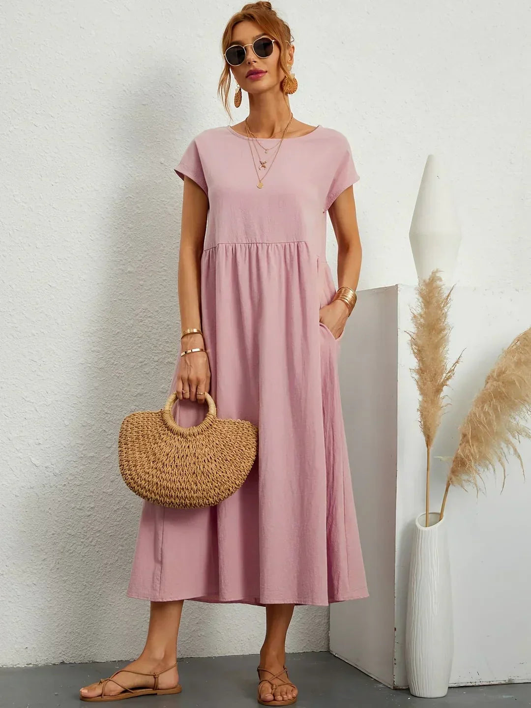 GABRIELA™ | VESTIDO MIDI FLUIDO DE ELEGANCIA ATEMPORAL