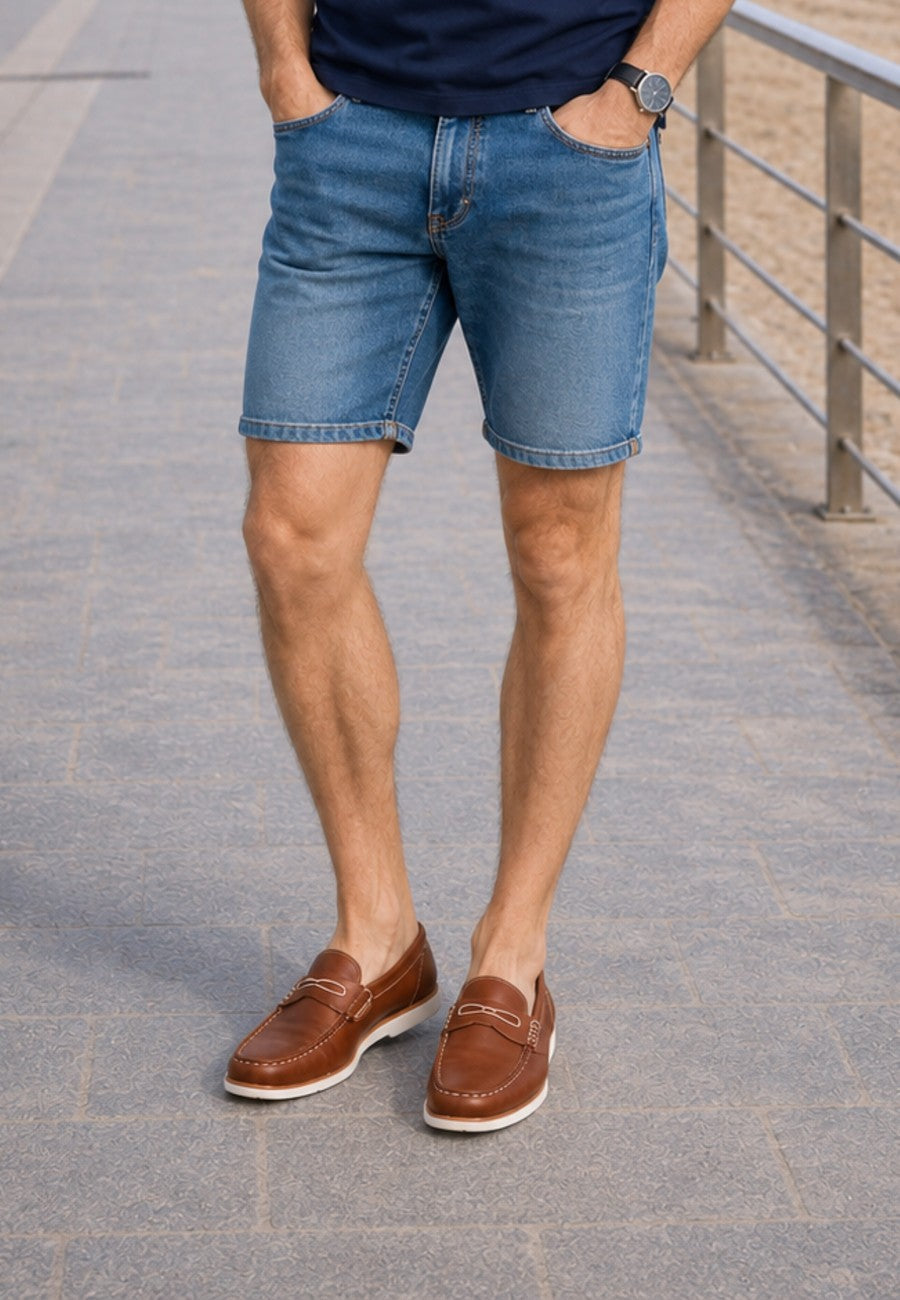 Mocasines de piel suave marrones de hombre - Antifaz wala