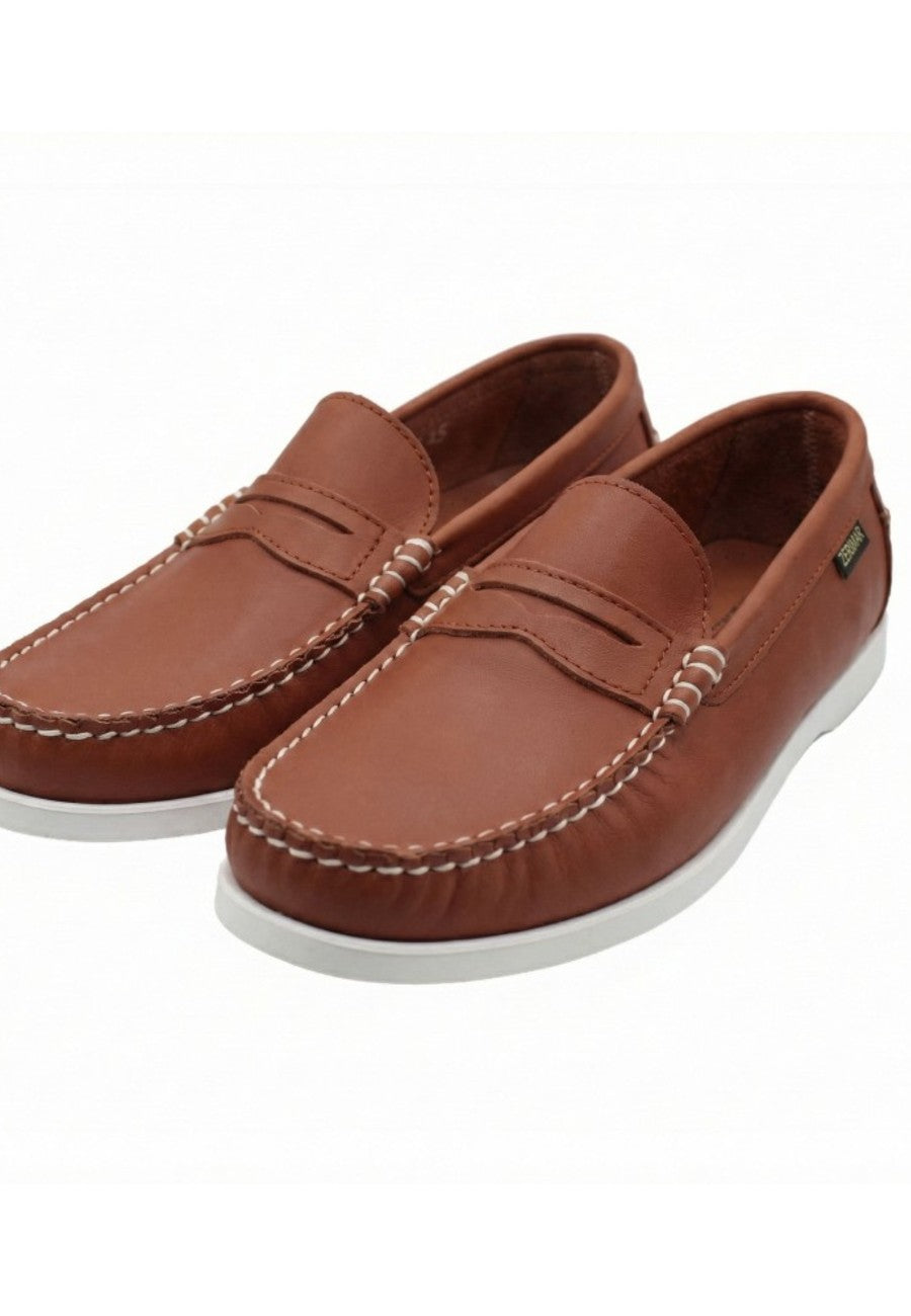 Mocasines de piel suave marrones de hombre - Antifaz wala