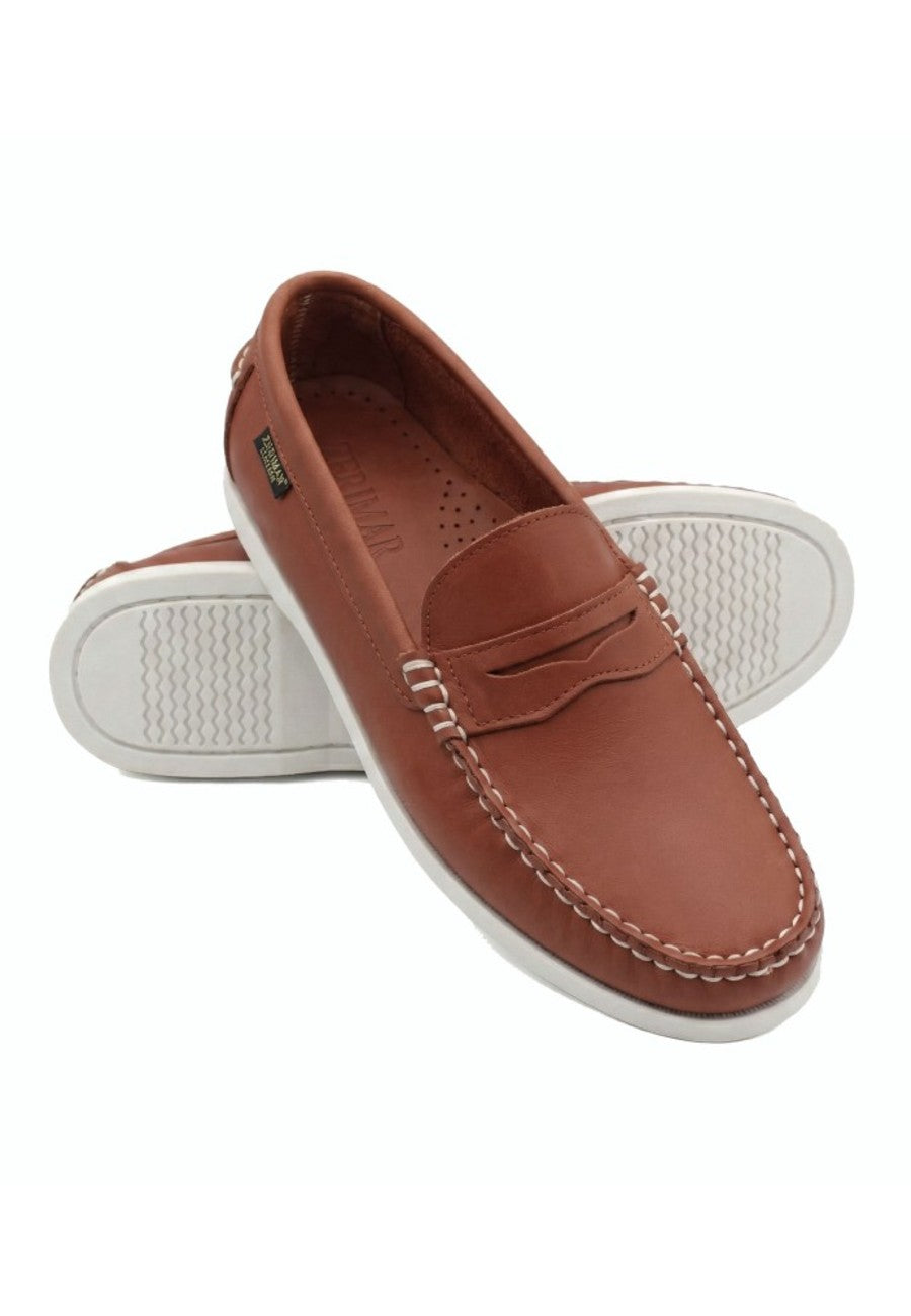 Mocasines de piel suave marrones de hombre - Antifaz wala