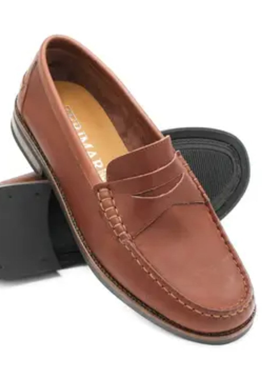 Mocasines de piel elegantes de hombre en color marrón