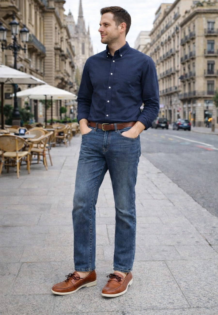 Nauticos de piel marrón de hombre tallas de la 40 a la 47