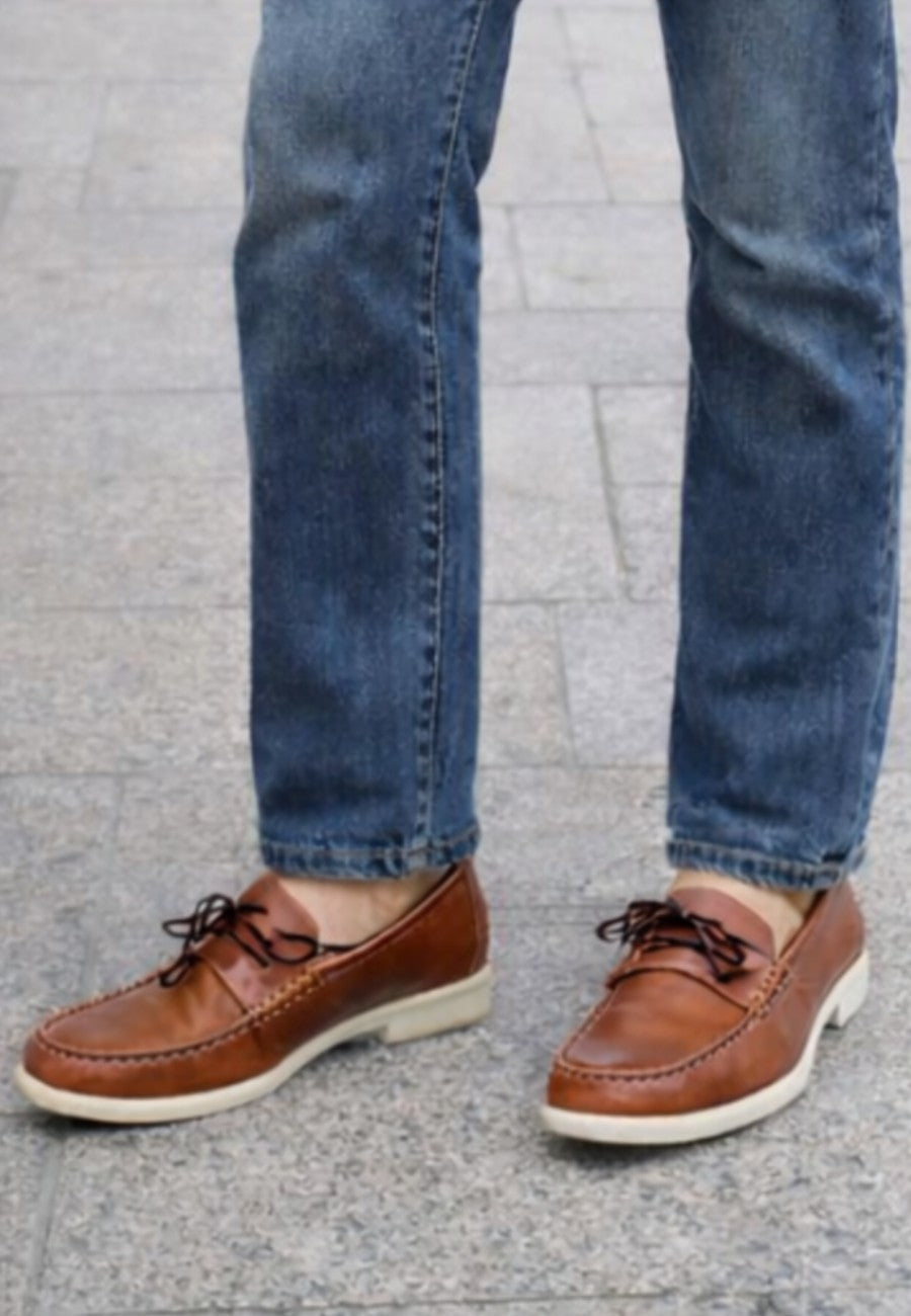 Nauticos de piel marrón de hombre tallas de la 40 a la 47