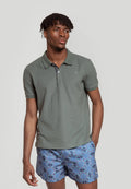 Polo piqué de hombre color Kaki