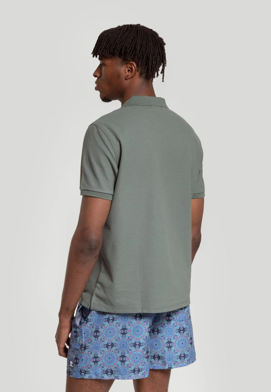 Polo piqué de hombre color Kaki