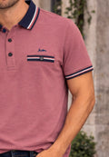 Polo piqué da uomo taglio regolare colore granato