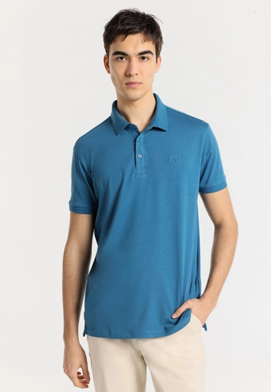 Polo de hombre de manga corta Azul