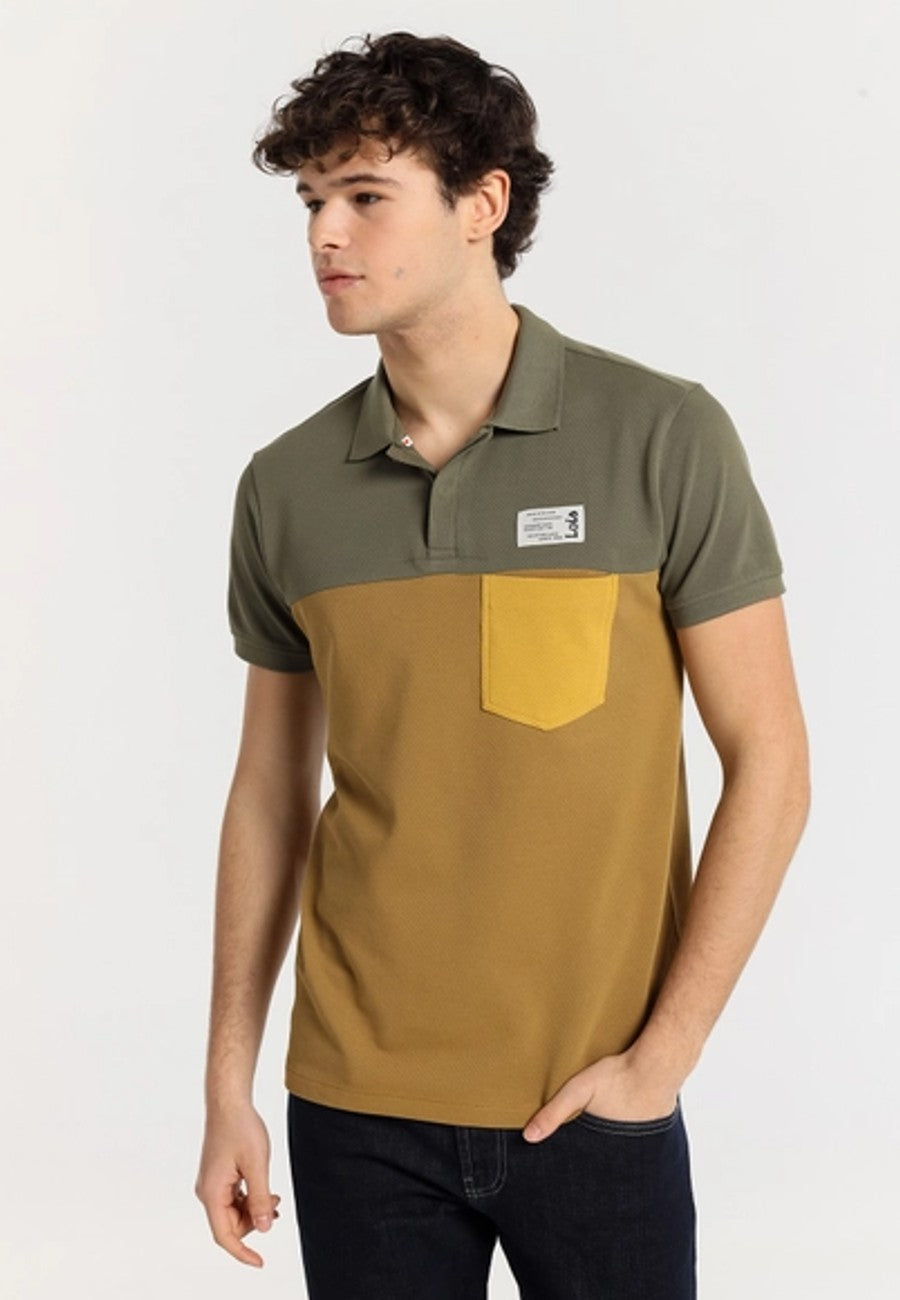 Polo LOIS de hombre con bolsillo marrón