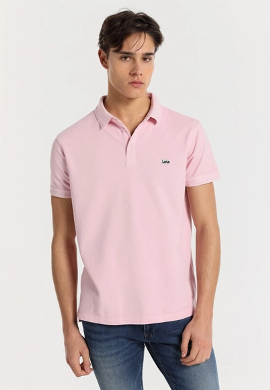 Polo LOIS de hombre de manga corta Rosa