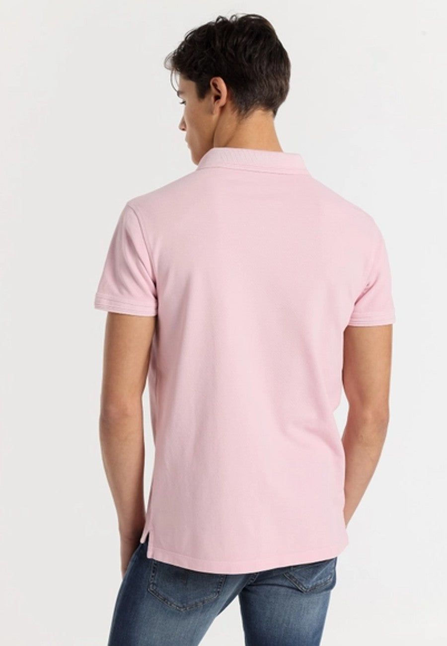 Polo LOIS de hombre de manga corta Rosa
