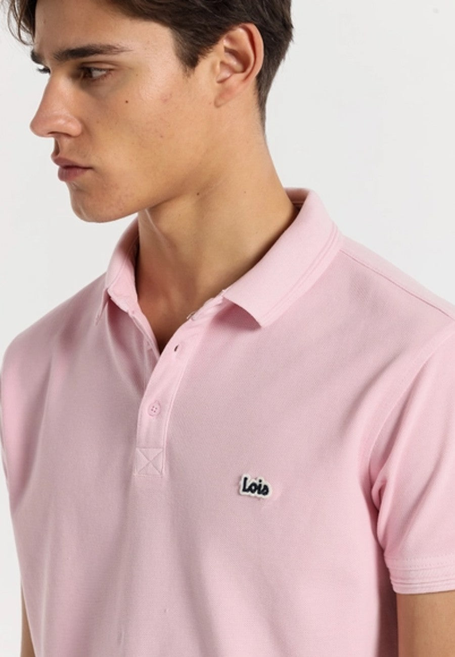 Polo LOIS de hombre de manga corta Rosa