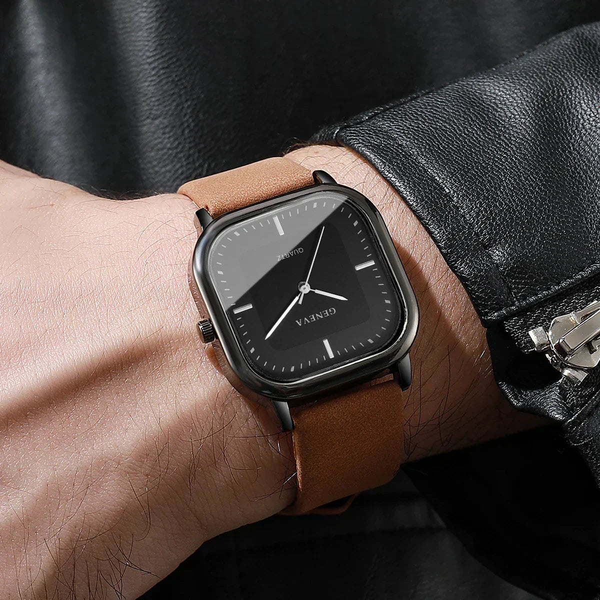 Geneva – Reloj de Esfera Cuadrada