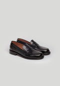 Scarpe castellane di pelle nera per uomo