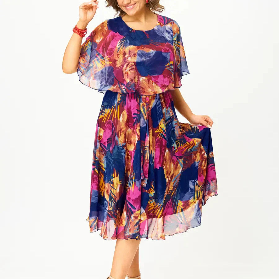 BÁRBARA | BEQUEMES CHIFFONKLEID, GROSSE GRÖSSEN