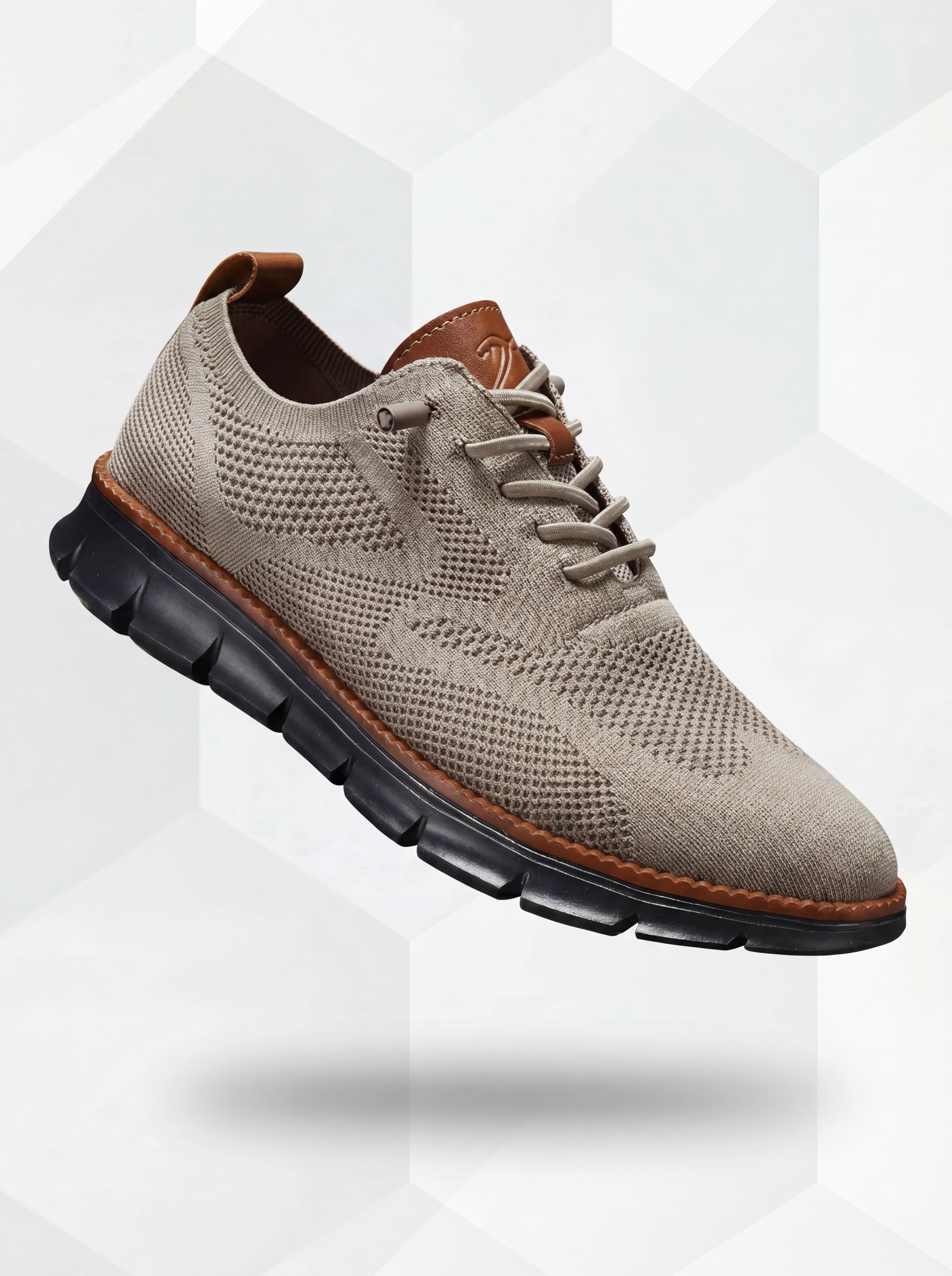 Ultra-bequeme, atmungsaktive Schuhe: Khaki-Schwarz
