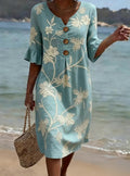 Vestido informal de mujer con estampado floral