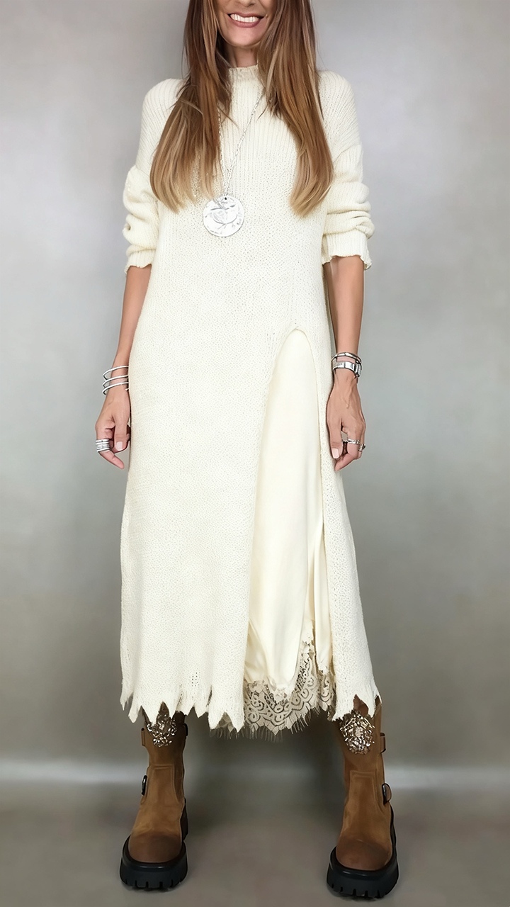 SOFÍA | KOMPLETTES UND ELEGANTES SET (LONGER PULLOVER + KLEID)