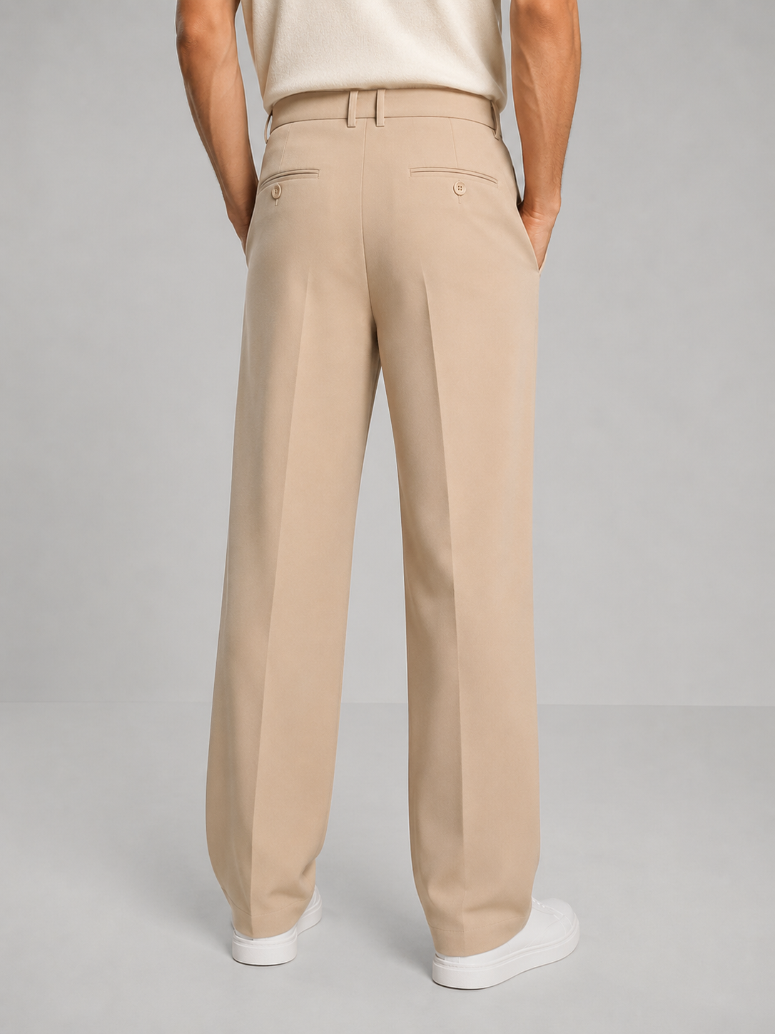Pantalon homme droit plissé