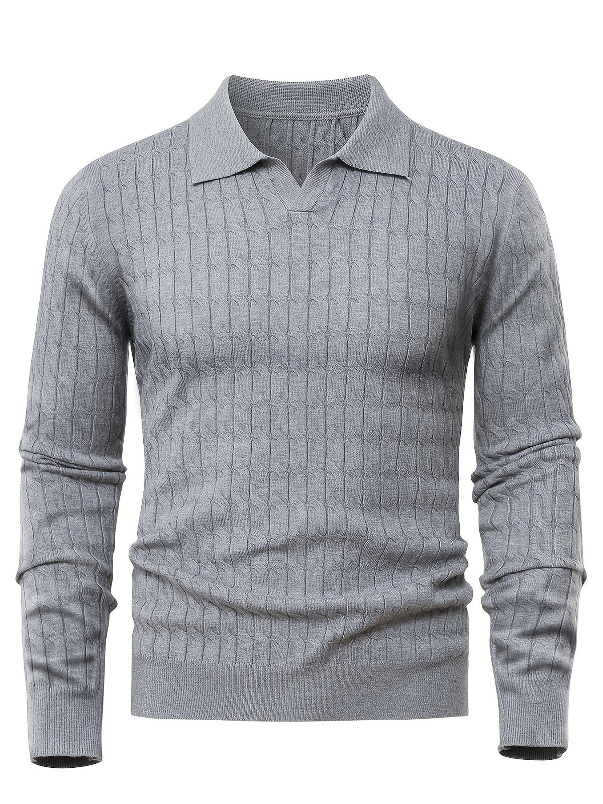 Suéter de cuello polo para hombre