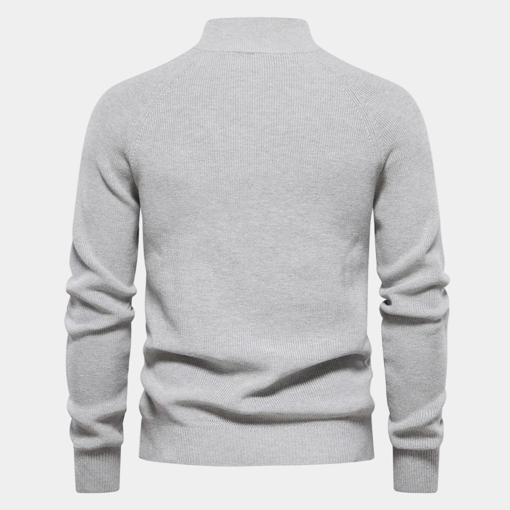 Jersey de cuello alto con cremallera para hombre