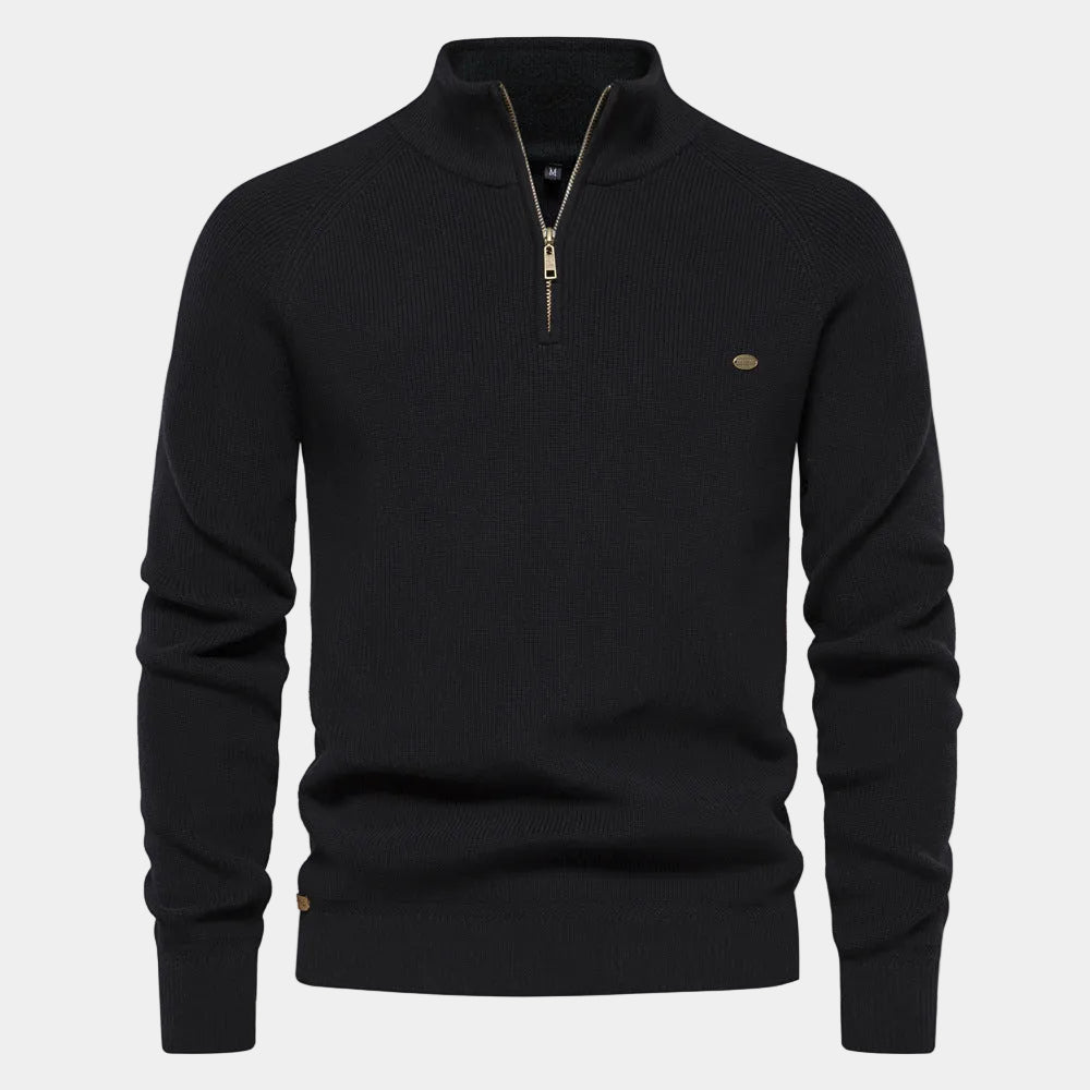 Jersey de cuello alto con cremallera para hombre