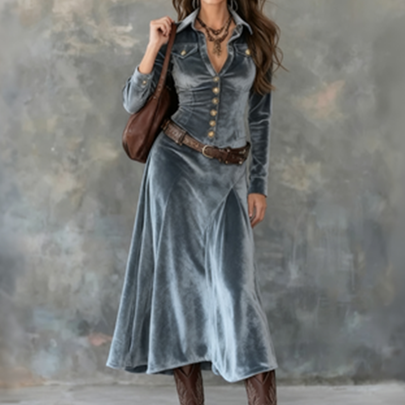 Vena™ | Vestido maxi fluido moderno