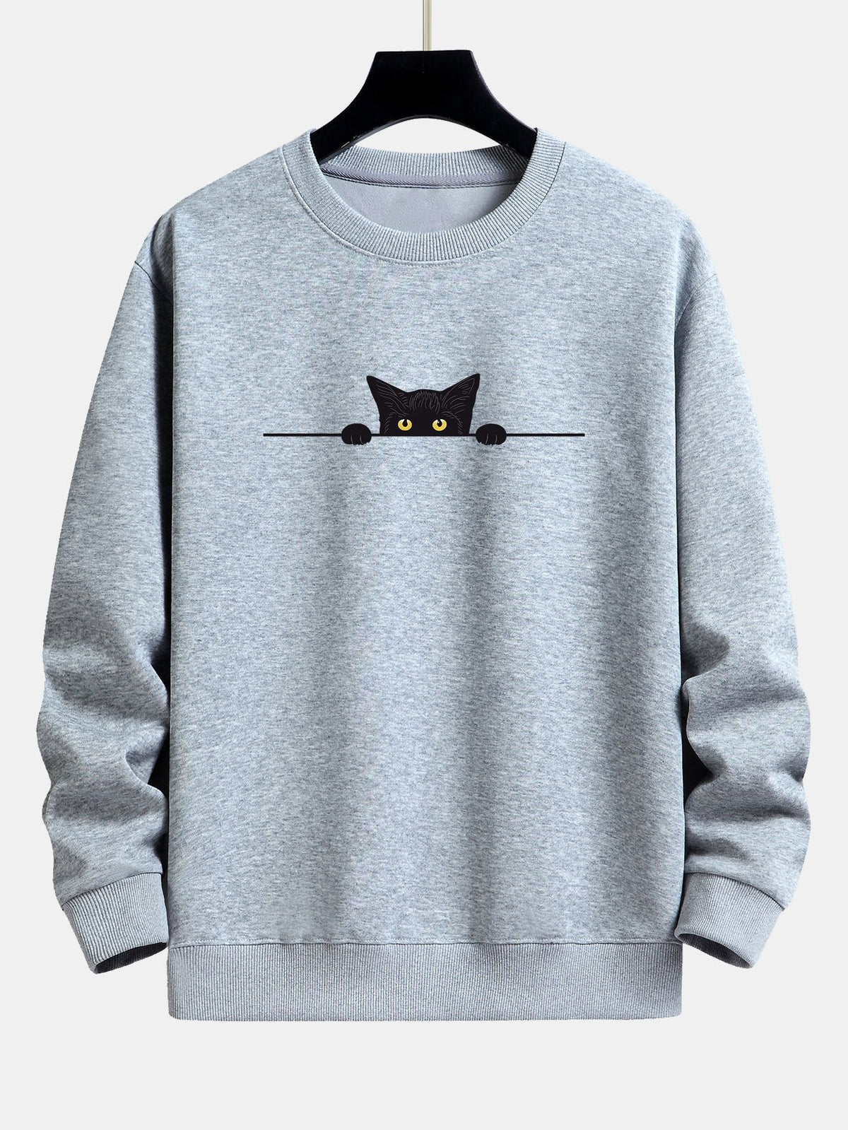 Sudadera estampada de cuello redondo para hombre
