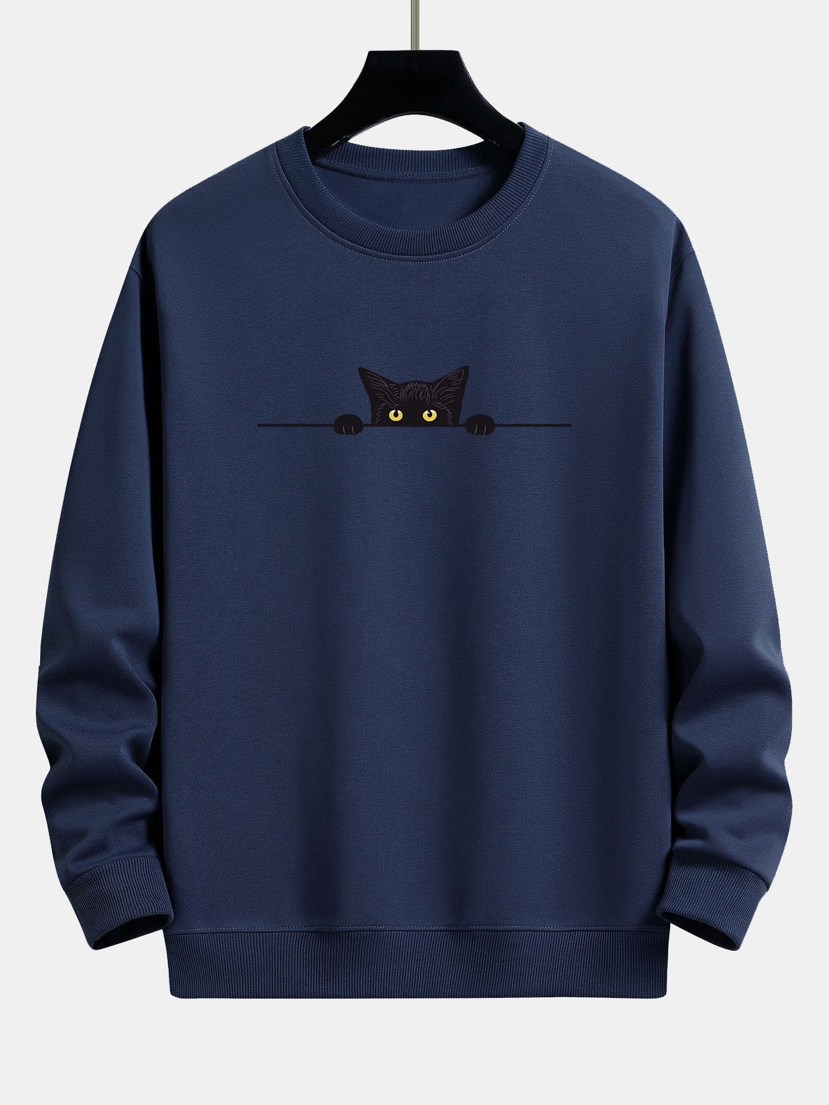 Sudadera estampada de cuello redondo para hombre