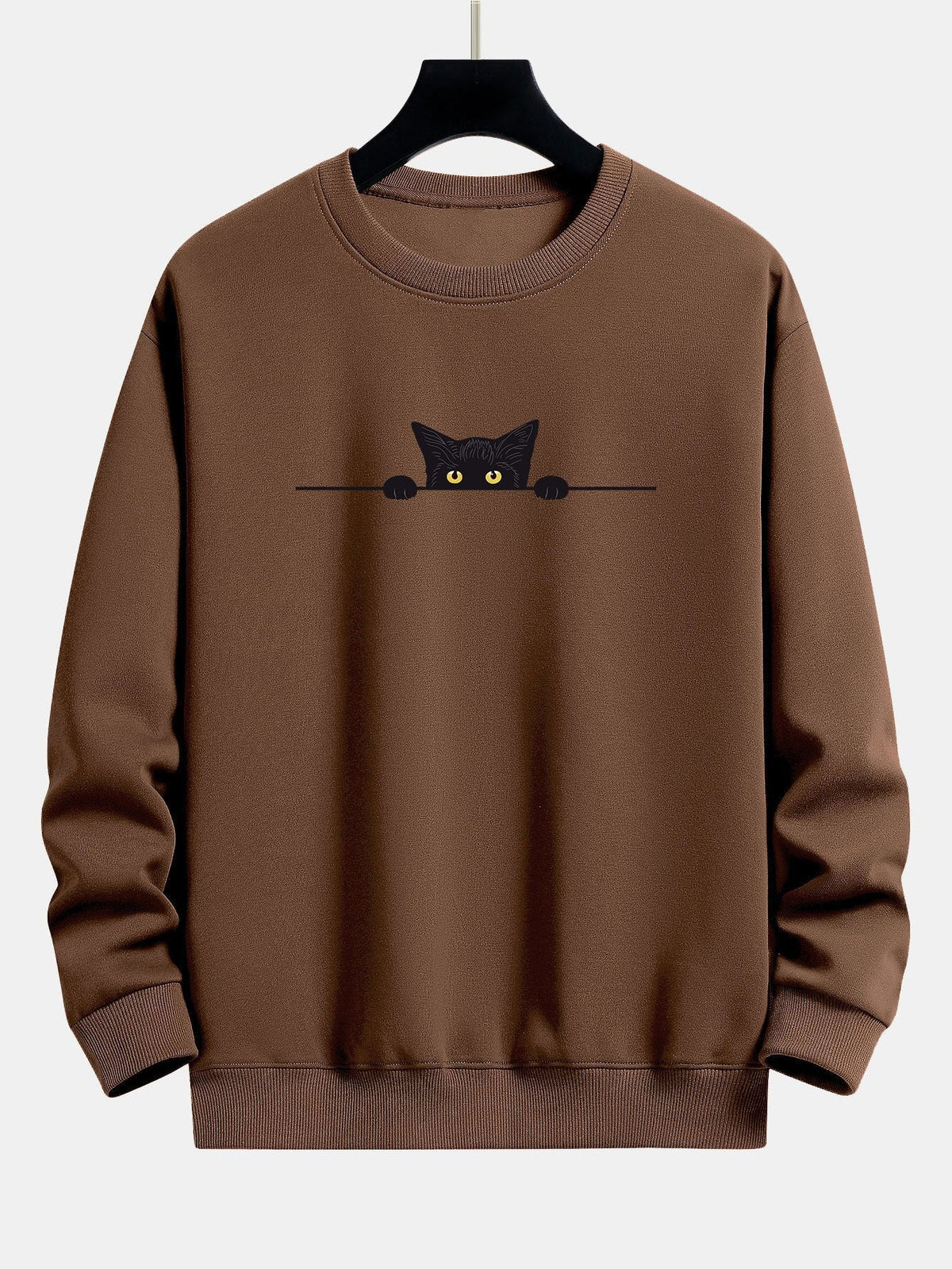 Sudadera estampada de cuello redondo para hombre