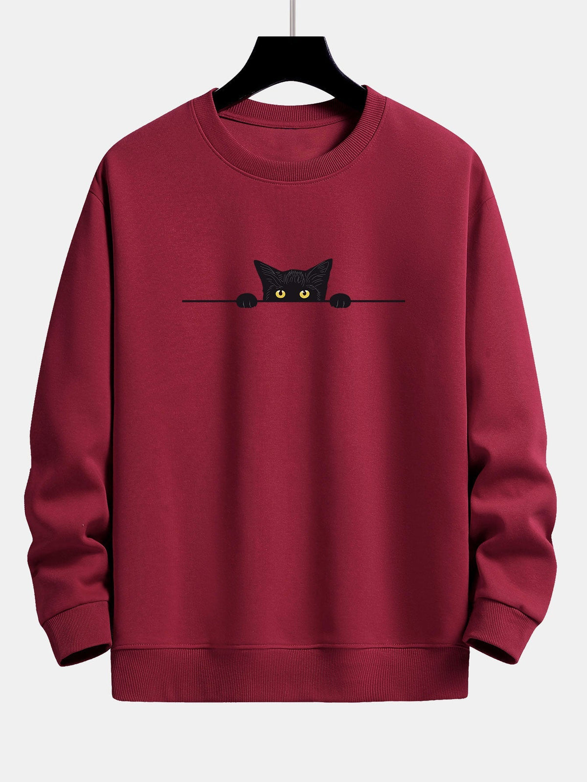 Sudadera estampada de cuello redondo para hombre
