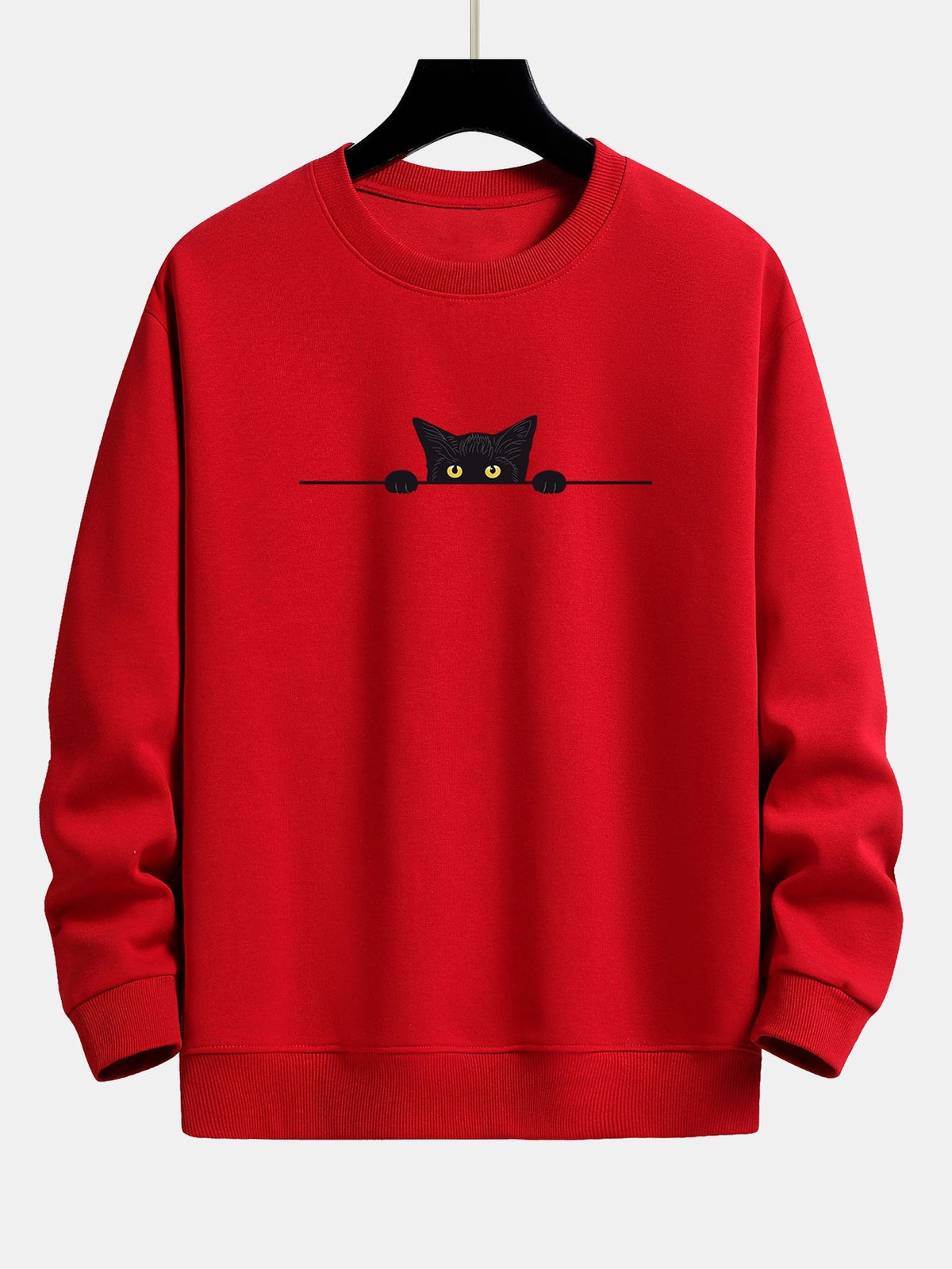 Sudadera estampada de cuello redondo para hombre